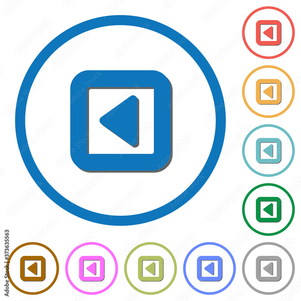 Toggle left icons with shadows and outlines Toggle left icons with shadows and outlines