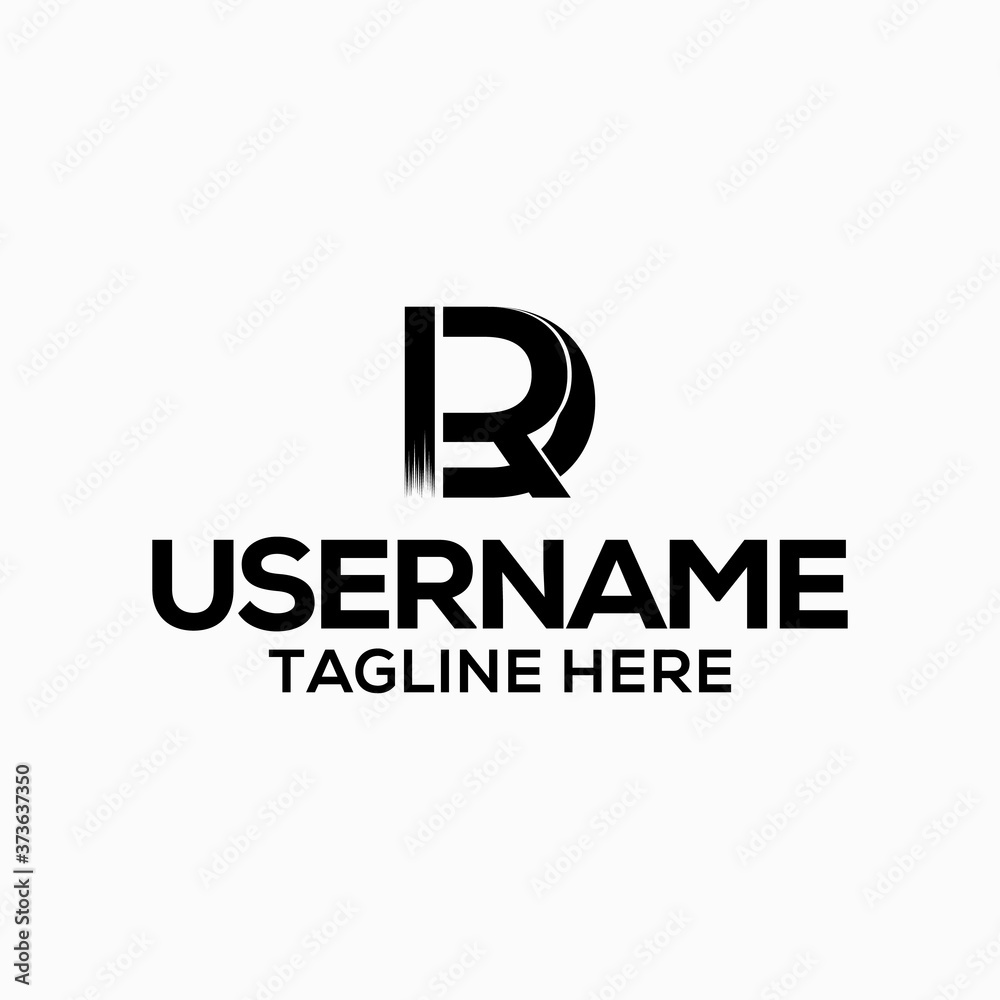 Monogrammed logo design in RD thick black. Monogrammed logo design in RD thick black.