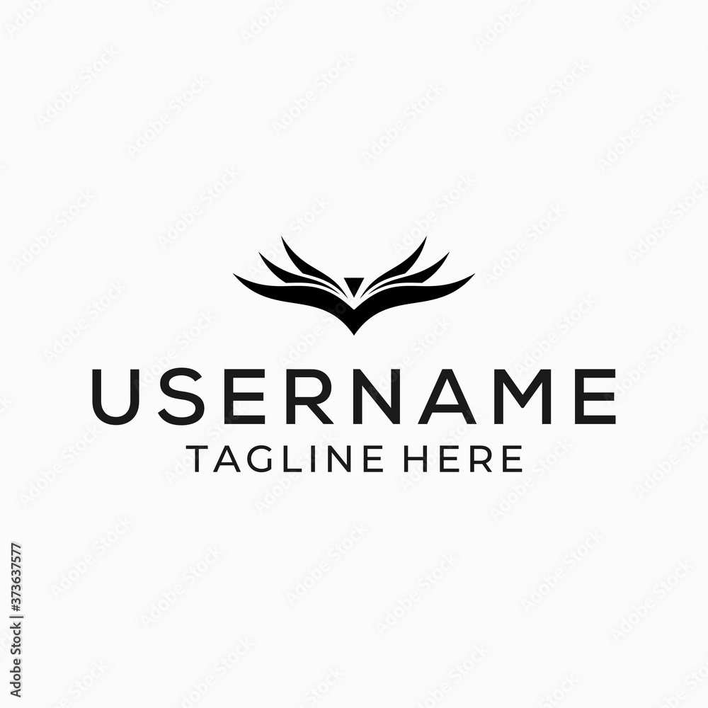 Abstract bird logo design with a triangle in the center of the logo. Abstract bird logo design with a triangle in the center of the logo.