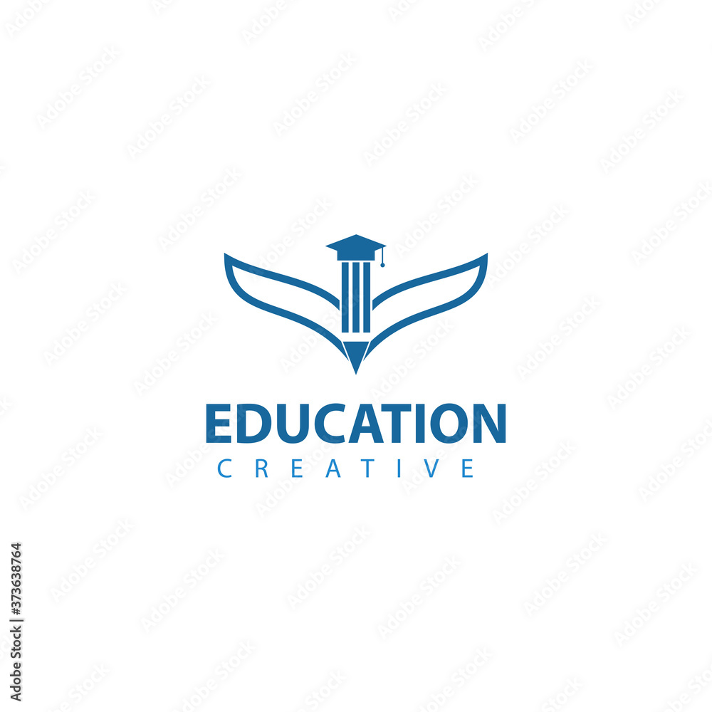 Fototapeta premium Education logo template design vector illustration