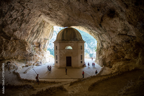 genga town with hermitages and caves of frasassi