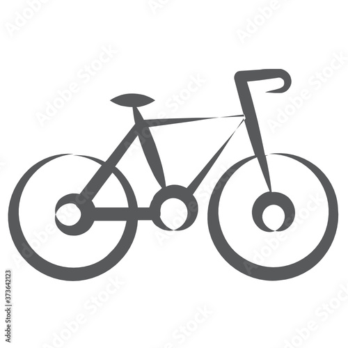 
Cycling icon in line design, pedal driven vehicle 
