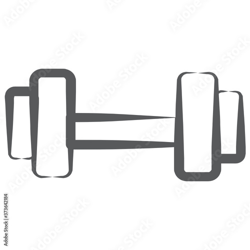 
Dumbbell vector style, fitness accessory in line style 
