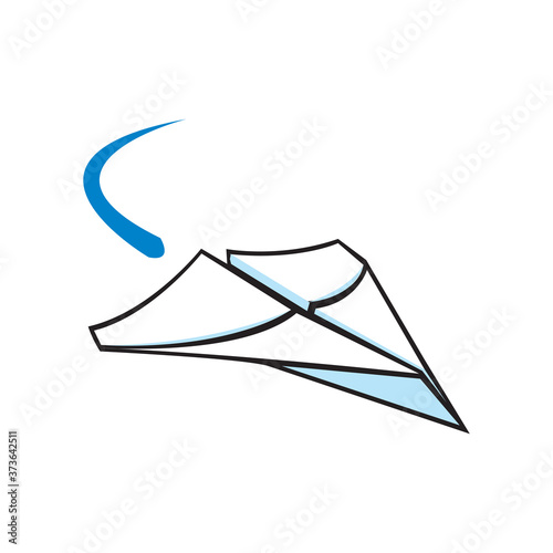 paper plane icon isolated on a white background in EPS10