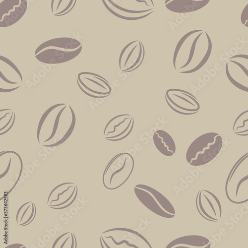 coffee beans seamless pattern with brown color