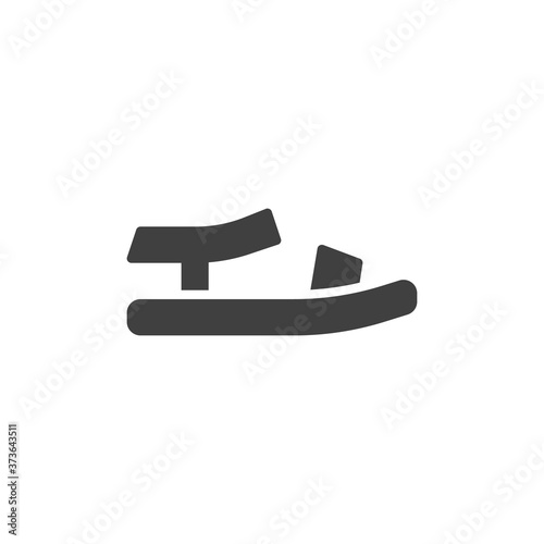 Women sandals vector icon. filled flat sign for mobile concept and web design. Summer sandals glyph icon. Symbol, logo illustration. Vector graphics
