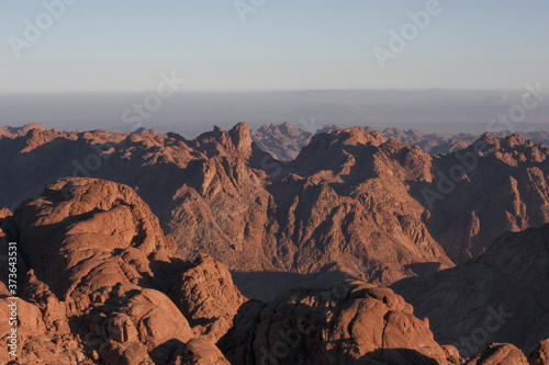 Panoramic view from Mount Moses in Egypt.