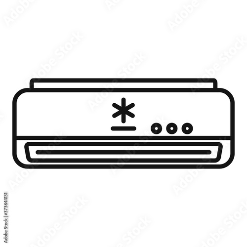 Saving air conditioner icon. Outline saving air conditioner vector icon for web design isolated on white background