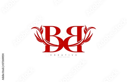 Letter BB Elements Red Sharp Shapes Logotype