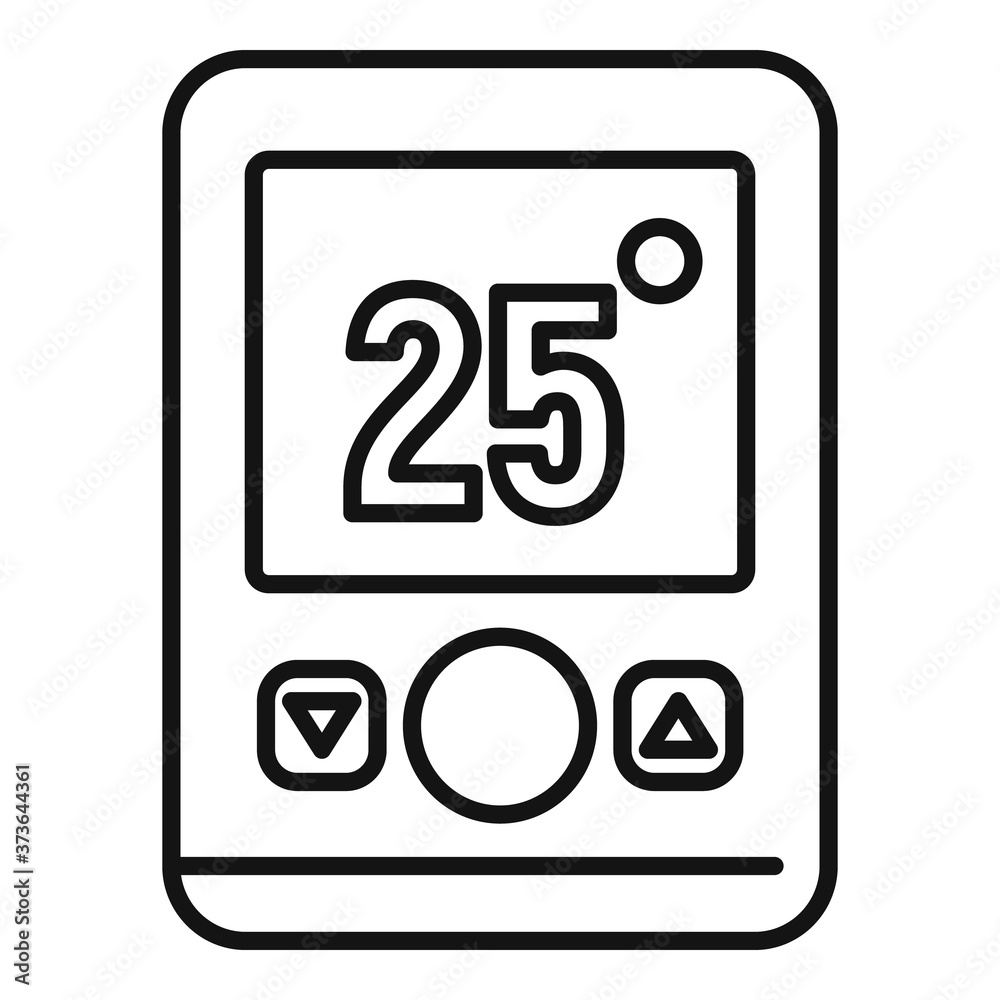 Wall climate remote control icon. Outline wall climate remote control vector icon for web design isolated on white background Wall climate remote control icon. Outline wall climate remote control vector icon for web design isolated on white background