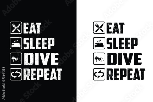 eat sleep dive repeat t-shirt .diving vintage t-shirt design