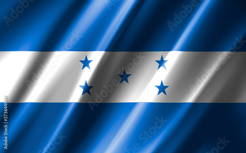 3D rendering of the waving flag Honduras