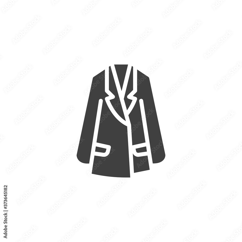 Women's Trench Coat vector icon. filled flat sign for mobile concept and web design. Trench coat jacket glyph icon. Symbol, logo illustration. Vector graphics Women's Trench Coat vector icon. filled flat sign for mobile concept and web design. Trench coat jacket glyph icon. Symbol, logo illustration. Vector graphics