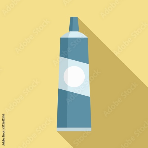 Dentist toothpaste icon. Flat illustration of dentist toothpaste vector icon for web design