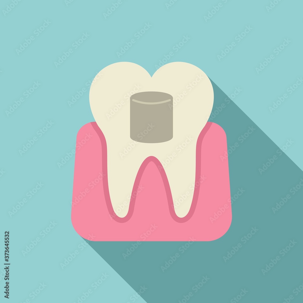 Tooth cleaning icon. Flat illustration of tooth cleaning vector icon for web design