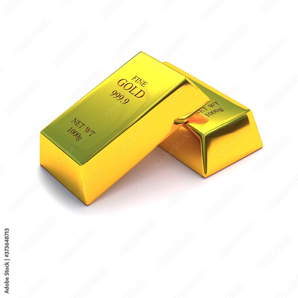 two gold bars one on top of the other two gold bars one on top of the other