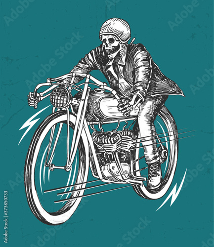 Motorcycle theme vector  typography and illustrations, for  t-shirt prints and other uses.