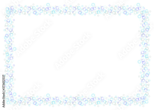 blue frame of bubbles