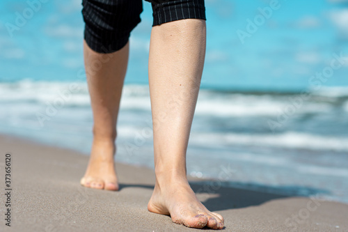Beine Meer Strand Sand