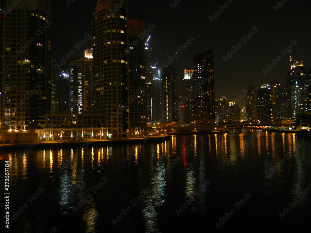 night marina in Dubai