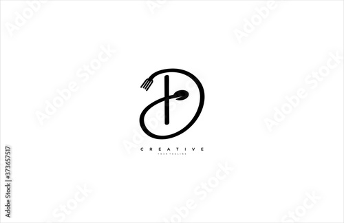 Food Logo Letter D Symbol