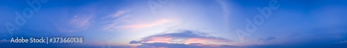 Large panorama with sunset sky with multicolor clouds © LALSSTOCK