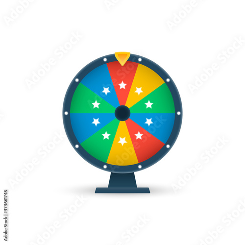Wheel of fortune. Circle spin vector background. Isolated vector illustration. Modern vector illustration. Vector leisure background template.