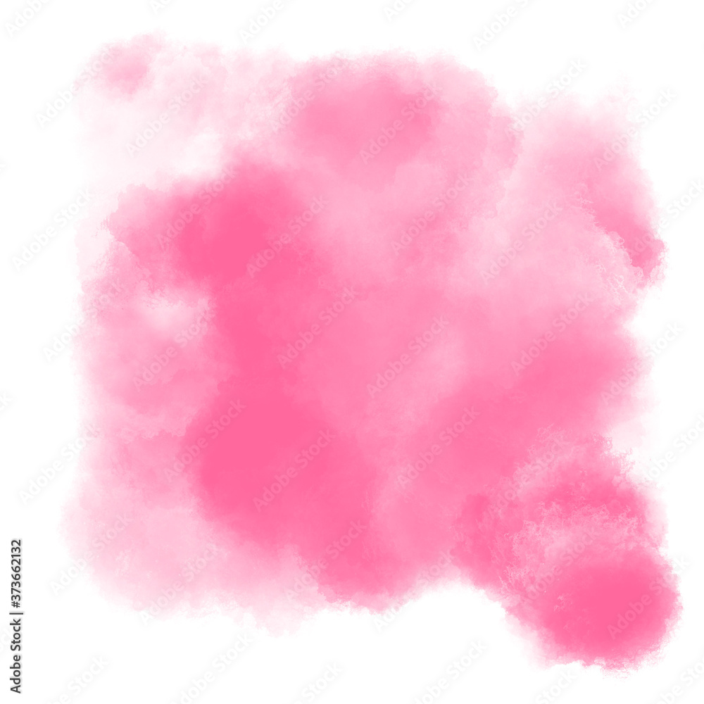 Colored saturated watercolor background, delicate pink shade, backdrop. Gentle transition gradient acrylic paint, splash stain blot of paint for design