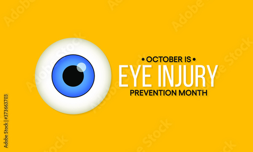 Vector illustration on the theme of Eye Injury prevention month observed each year during October.