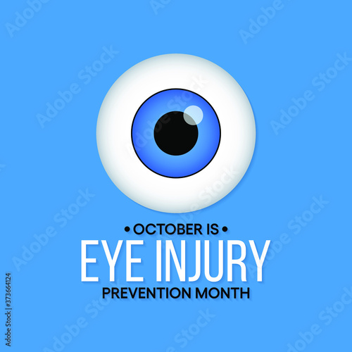 Vector illustration on the theme of Eye Injury prevention month observed each year during October.