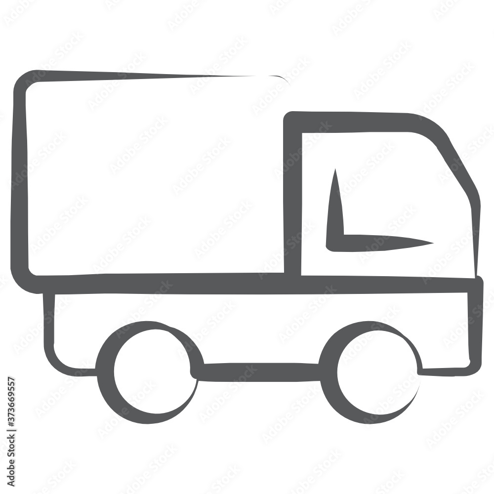 Cargo truck, goods delivery van editable vector
Cargo truck, goods delivery van editable vector