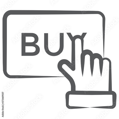 
Line vector design of buy now icon, trendy vector style 
