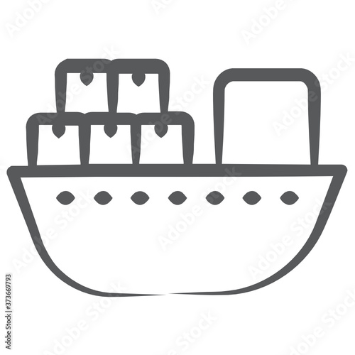 
Shipment by watercraft, maritime shipment concept icon

