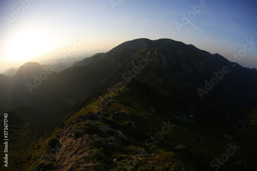 Evening golden hour in Tatra Mountains photo