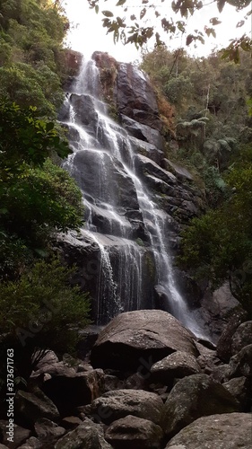 waterfall in the mountains