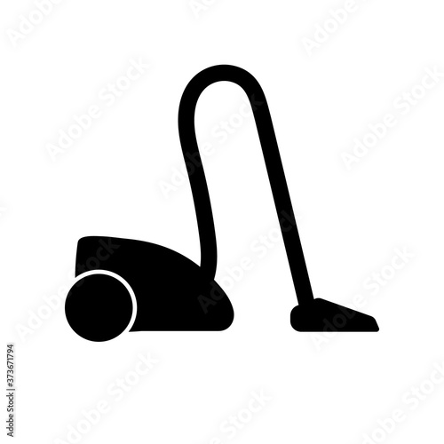 Vacuum cleaner icon, logo isolated on white background