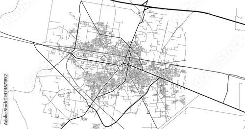 Urban vector city map of Sheikhupura, Pakistan, Asia photo