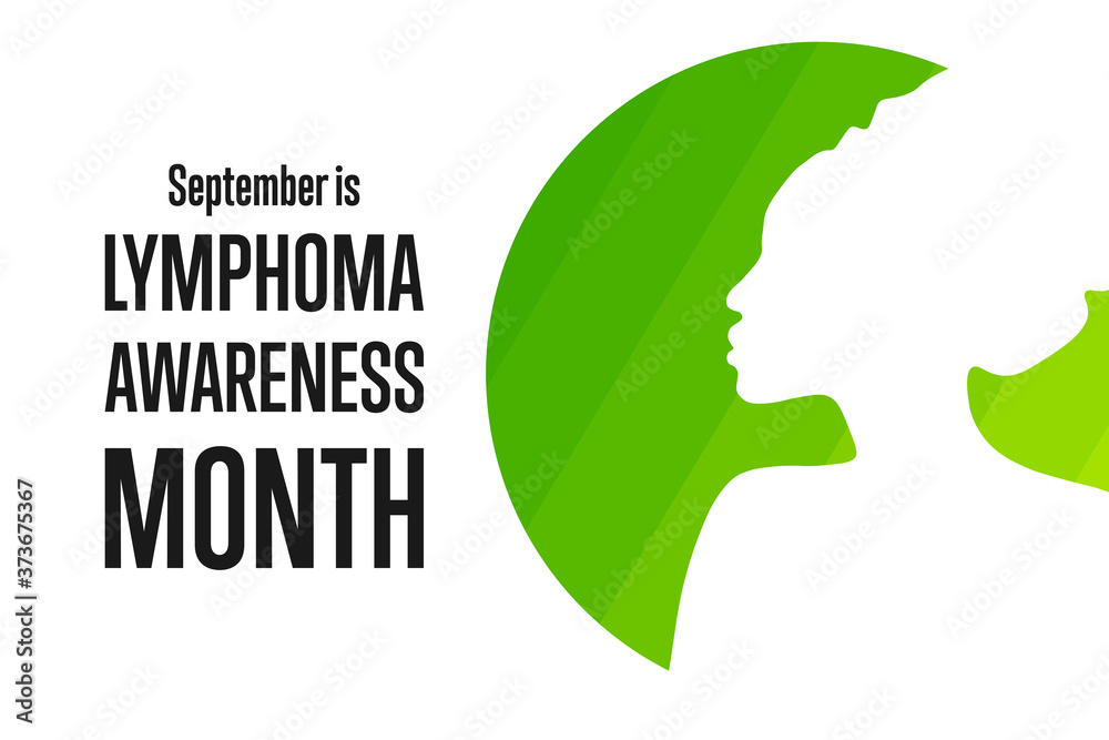 September is Lymphoma Awareness Month. Template for background, banner, card, poster with text inscription. Vector EPS10 illustration.