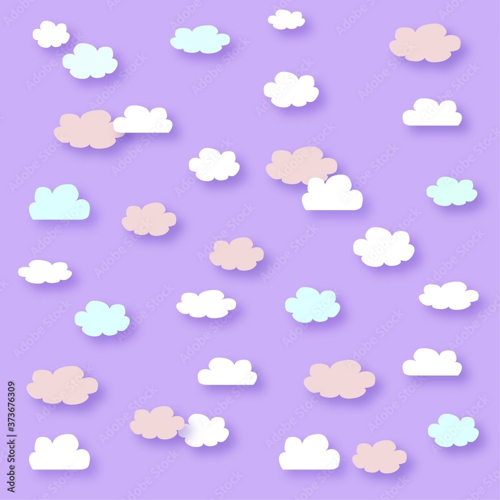 seamless background with clouds, soft colors seamless background with clouds, soft colors