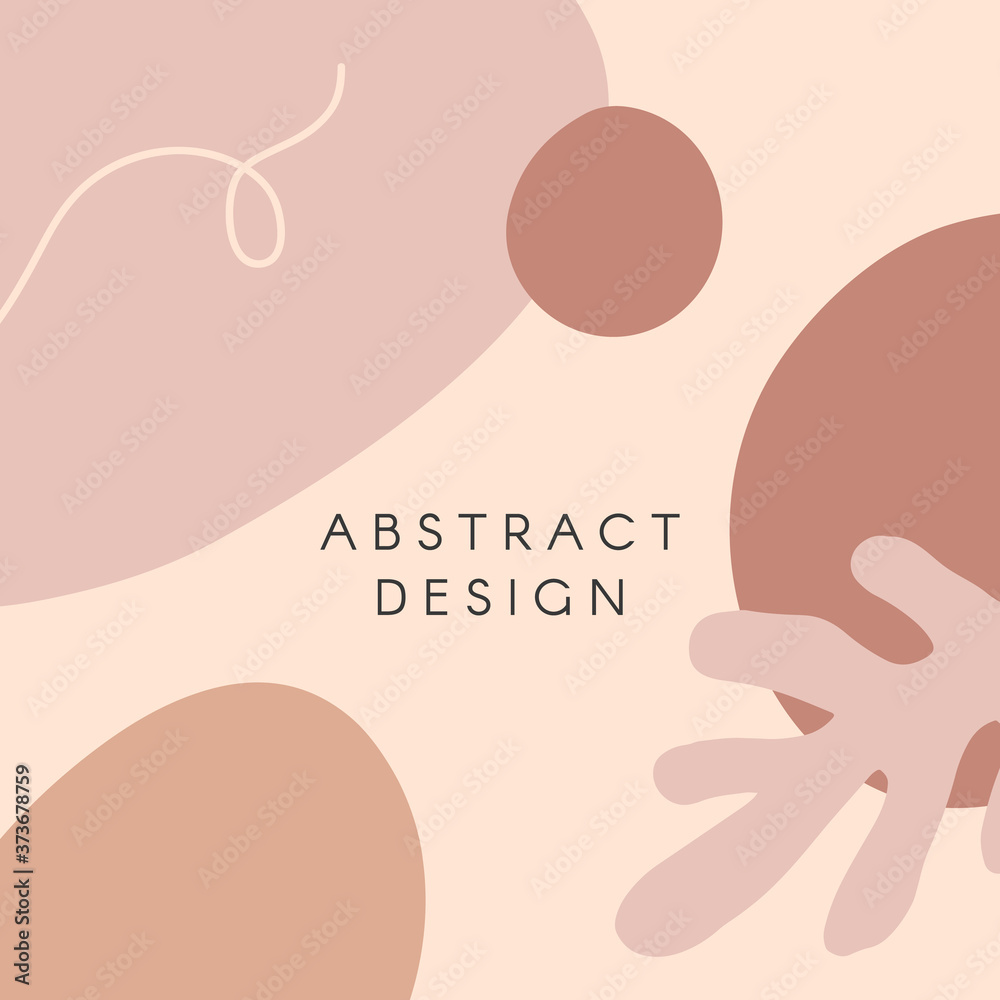 Modern vector illustration with hand drawn organic shapes,textures and graphic elements.Trendy creative background for social media posts and stories,banners,invitations,branding design,covers