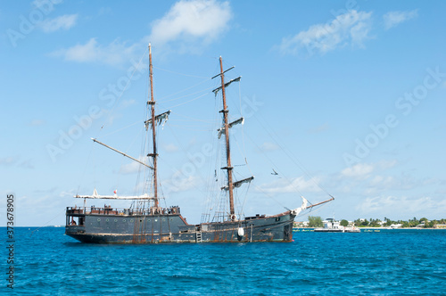 Old Tall Ship by Grand Cayman Island © Ramunas