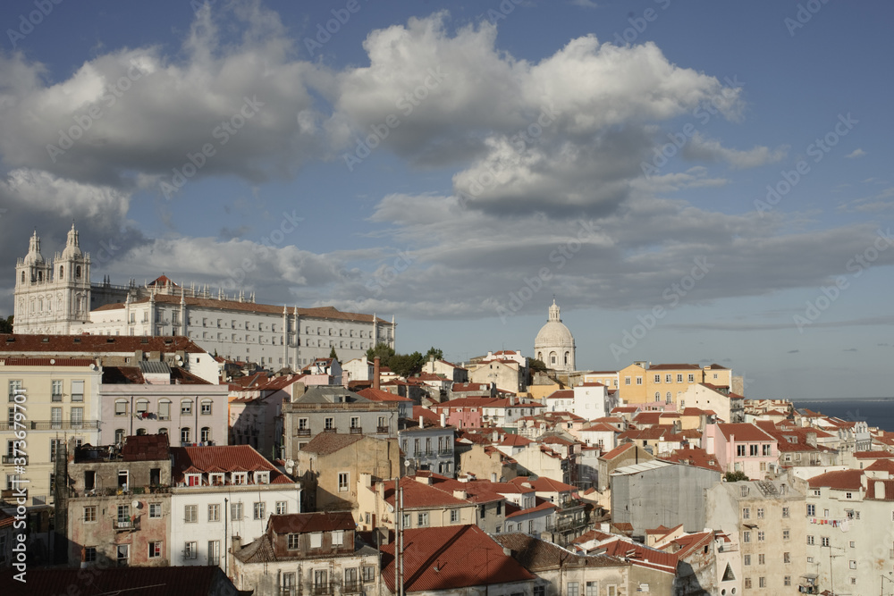 panoramic view of Alfama in Lisbon