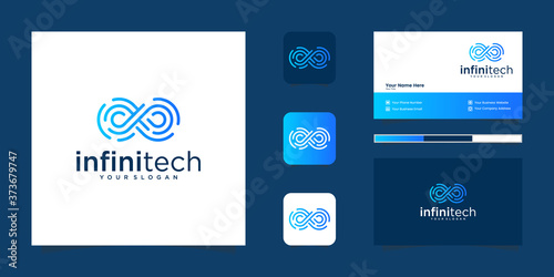 infinity  tech logo design and business