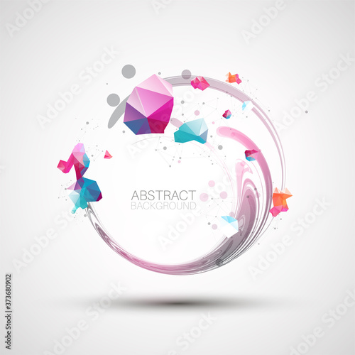 Abstract swirling. Futuristic geometric composition. Background for design works.