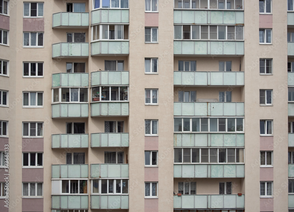 Typical facade of russian building