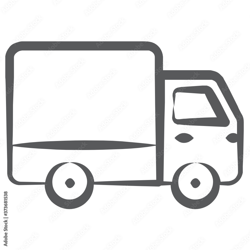 Fototapeta premium Road freight icon, modern design of logistics delivery van
