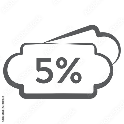 
A deduction or reduction, vector of discount coupon 
