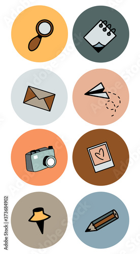 Vector social media icons. A set of colorful design templates for icons and logos-the highlight of the history of social networks.