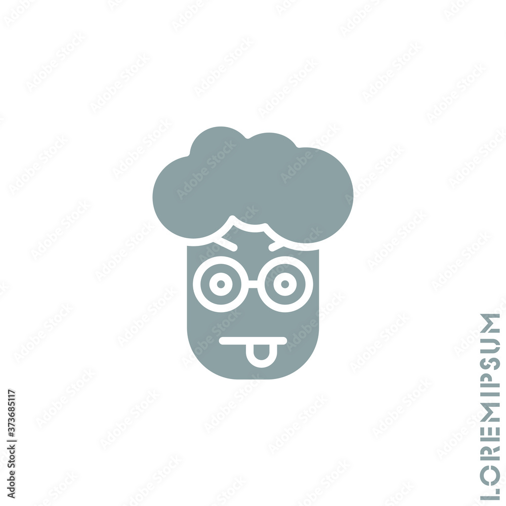 Mocking teasing and angry boy, man icon. showing tongue and frowning eyebrows Emoticon Icon Vector Illustration. Style. gray on white background Mocking teasing and angry boy, man icon. showing tongue and frowning eyebrows Emoticon Icon Vector Illustration. Style. gray on white background