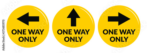One way marking sticker
